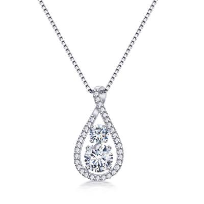 China CLASSIC BOJOR 14k White Gold Plated Tasty Pendant Necklaces 5A Cubic Zirconia Infinity Necklace Jewelry Gifts for sale