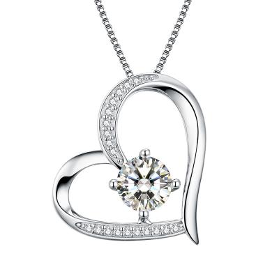 China CLASSIC Zircon 5A Love Necklace 14k Gold Plated Heart Pendant Necklaces For Women for sale