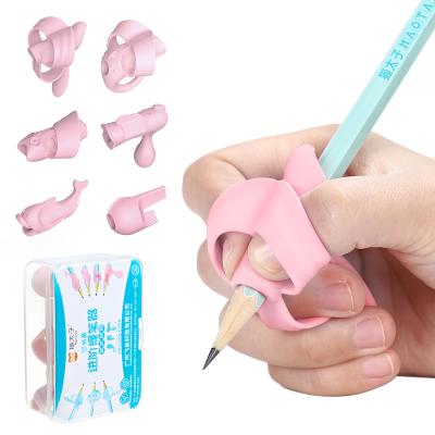 China Correct Handwriting For Kid Pencil Grips Rubber Writing Corrector Pencil Holder Grip Sets for sale