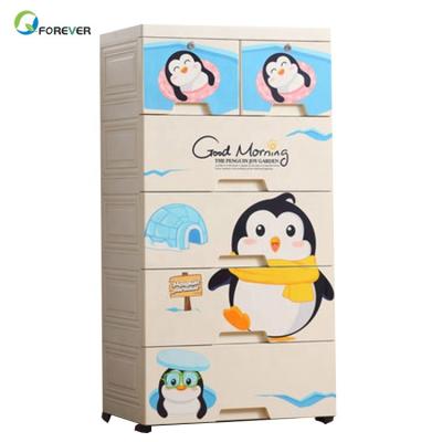 China Bedroom Wall Wardrobe Designs Cartoon Baby Clothes Cabinet Hot Selling Plastic Wardrobe For Living Room for sale