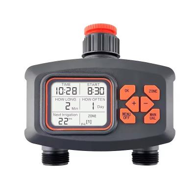 China 2 Way LCD Display Home Garden Irrigation Rainfall Timer Automatic Controller for sale