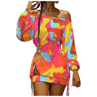 China LL040 Anti-Static Fashion Dresses 2021 Long Sleeve Casual Shirt Women Bodycon Dresses Women for sale