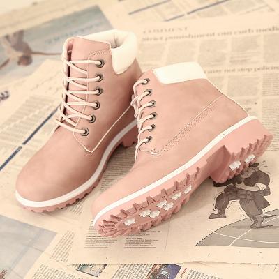 China 2021 Platform Boots Women Shoes LL040 Martin Boots PU Leather Lightweight Casual Shoe Women's Boots for sale