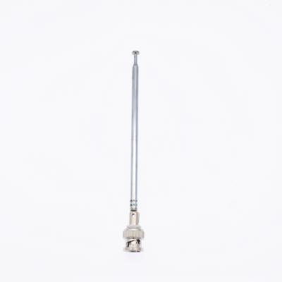 China Plastic +metal Factory Outlet 11.5cm and 40.5cm or Customized 4 Sections Telescopic BNC Male Whip Antenna for sale