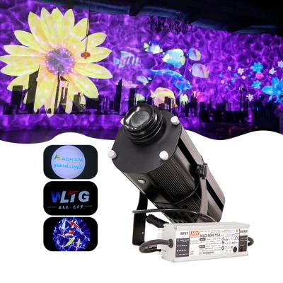 China Accept customized gobo design outdoor waterproof gobo projector light 100W pattern advertising rotation led gobo logo light for sale