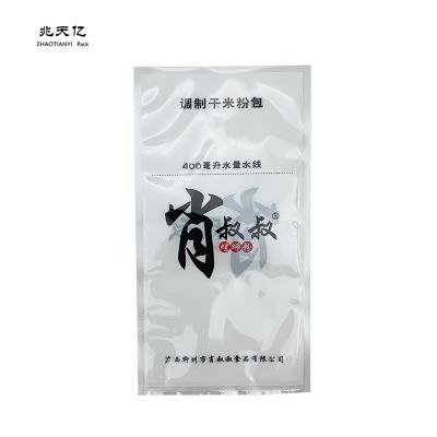 China Customized Advertising Moisture Proof Printing Food Packaging Bags White Color Dried Rice Noodles Packing Bag for sale