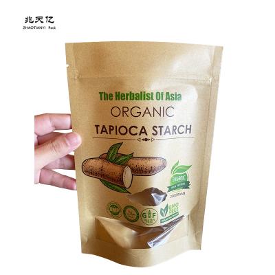 China Kraft Paper Moisture Proof Yellow Bag With Irregular Window Flat Mouth Plastic Packaging Bag For Nougat for sale