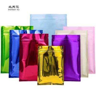 China Recyclable Custom Printed Mylar Bags Logo Advertising Tea Package Bags Aluminum Zipper Lock Packaging Bag for sale