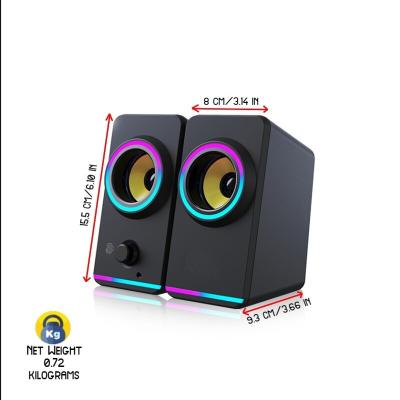 China New Fashion Design Mini System Computer Speaker Powerful Sound USB 2.0 Speaker For Laptop PC for sale