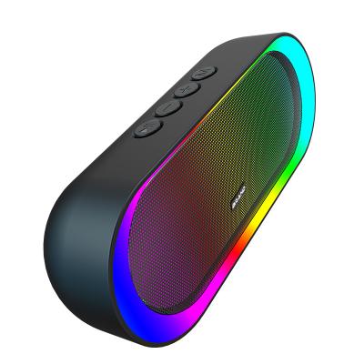 China Wireless System Factory Hot Sale Led RGB Wireless Powered Heavy Bass Speaker For Computer for sale