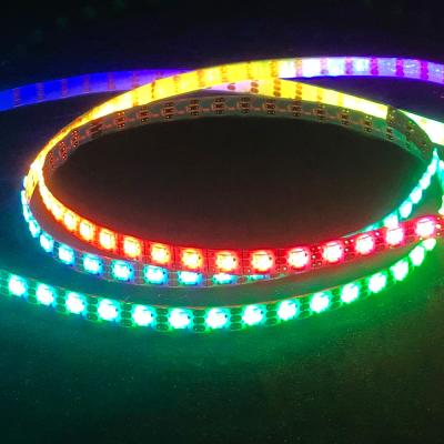 China SK6805 2020 8mm Double Layer PCB 160 LEDs/M Yellow 3M Adhesive IP20 RGB Portable White Magic Pixel LED Strip for sale