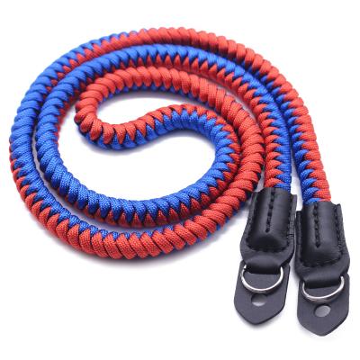 China Custom Polyester Cotton Travel Mountaineering Soft Paracord Camera Rope DSLR Camping Strap for sale