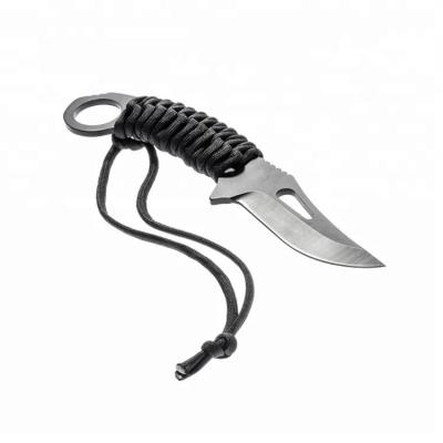 China High Quality Stainless Steel Outdoor Survival Curved Hunting Knife Paracord Handle for sale