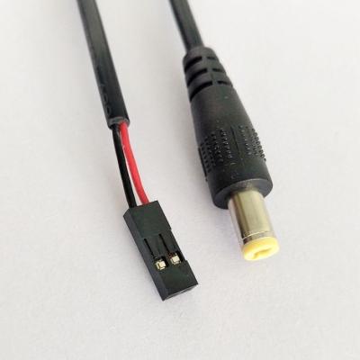 China Telecom DC Power Cable 5.5*2.1mm DC Barrel Jack To Dupont 2.54mm 2 Pin Female Connector For Battery Charging 300mm for sale