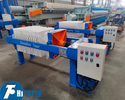 China 6m2 Small Hydraulic Compress Industrial Filter Press, 450x450mm PP Chamber Plate Filtration Machine for sale