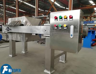 China Filterpresse des Filter-4m2 des Bereichs-450mm der Platten-SS304 für Nahrungsmittelfett-Filtrations-Behandlung zu verkaufen