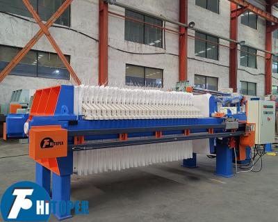 China 40m2 Prensa automática de filtragem de câmara para desaguamento de mineração, máquina de filtragem de placas de 870x870mm à venda