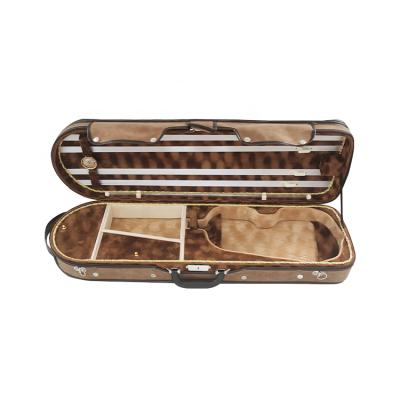 China China Factory Price Wholesale Violin Leather Cover Advanced Luxury Oblong Wooden Violin Hard Case 4/4 G-4008V for sale