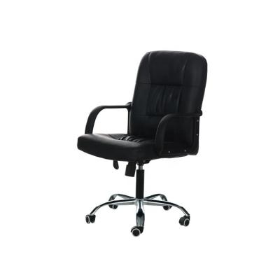 China Black Cheap Office Chair Modern Design Home Furniture Boss Office Chair Leisure Ergonomic Reception Room Chair for sale