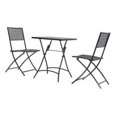 China Latest Modern Leisure Outdoor 2 Chair With Table Set Outdoor Water Proof Cafe Furniture for sale