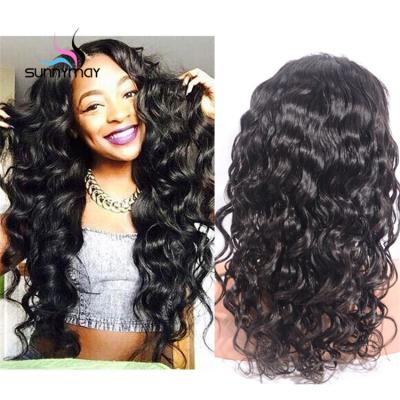 China Loose Wave Factory Price Side Part Lace Front Wig Brazilian Human Hair Natural Scalp Wig With Baby Hair for sale