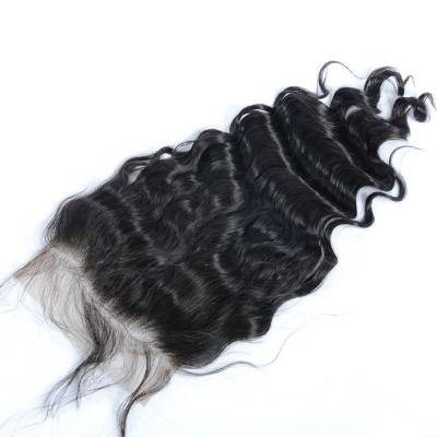 China Loose Wave In HD Lace Closure Stock Loose Wave Lace Closure Bleached Knots for sale