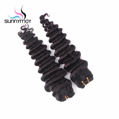 China Sunymay Factory Price Grade 8A Deep Wave Human Hair Bundles 100% Virgin Brazilian Hair Weft for sale