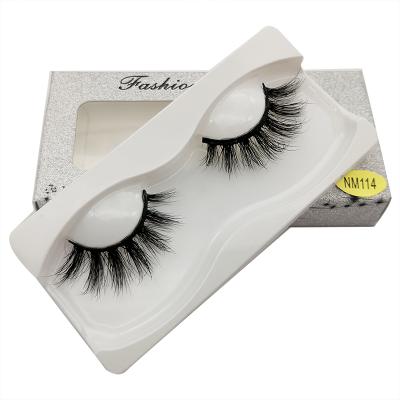 China Private Hand Made Cruelty Thick Mink Fur Lash Free Of Logos 100% Sunnymay 3D 20mm Mink Strip Eyelashes for sale