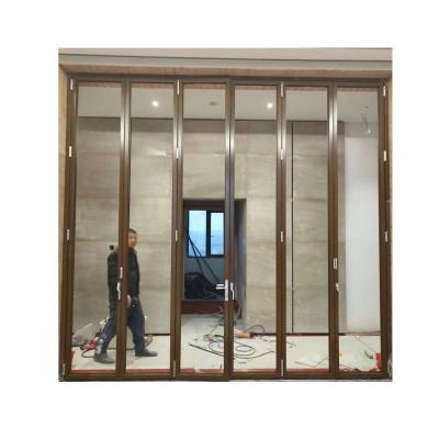 China Modern custom aluminum folding glass doors patio folding glass doors are cheap for sale