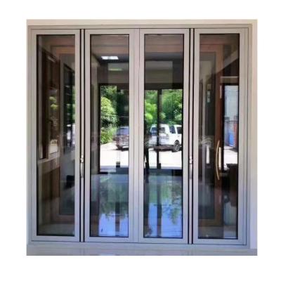 China Modern Bi Folding Doors Aluminum Glass Doors Bifold Glass Door for sale