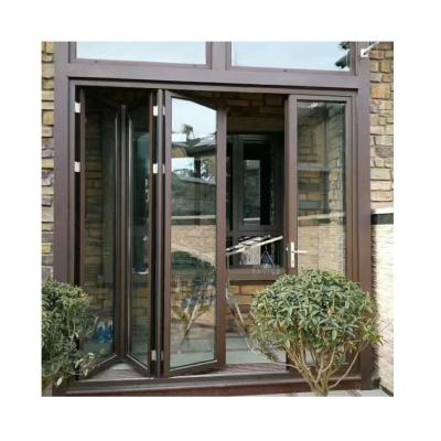 China modern european aluminum glass folding doors for home exterior glass folding doors for sale