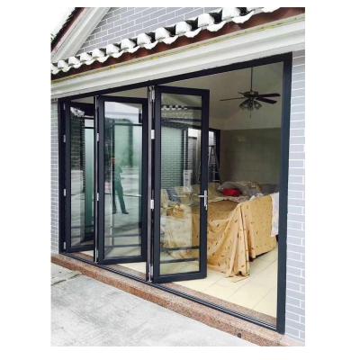 China Thermal Insulation White Color Aluminum Profiles Alloy Door Double Bi-Folding Glazed Sliding Doors And Windows Frames Price Designs for sale