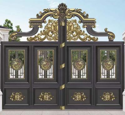 China Modern Luxury Automatic Gate Solid Cast Aluminum Sliding Gate For Yard for sale