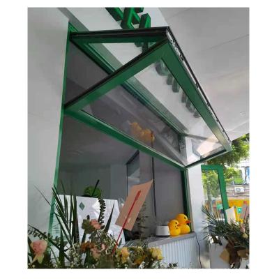 China Coffe Shop Folding Aluminum Vertical Lift Up Bi-fold Glass Window for sale