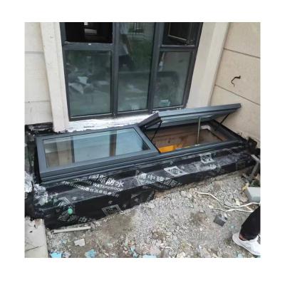 China Latest Style Double Fixed Tempered Glass Roof Window Skylights Aluminum Roof Top for sale