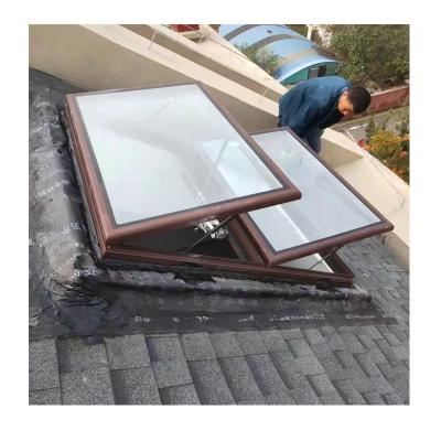 China Home Fixed Electric Auto Slanted Clear Window Greenhouse Roof Skylights Sky View Skylight Functional Skylight Balcony for sale