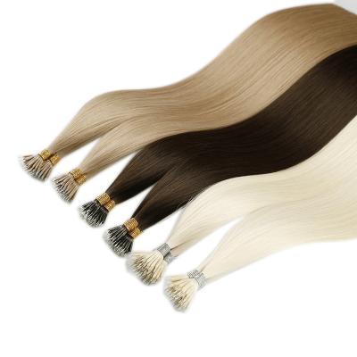 China natural & healthy & Top Selling Keratin Smooth Ring Hair Brand nano Pre Bonded Products Remy 100% Hair Extensions 14-24 Inches for sale