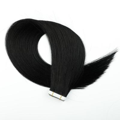 China Wholesale Pulled Tape Hair Extension Factory Hair Double Tape In Hair Extensions #1 Raw Black Tape In Hair for sale