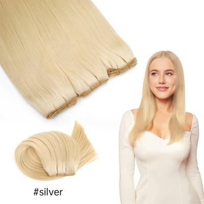 China 100% Silky Straight Remy Human Hair Blonde Invisible Wave LeShine Hair Hand Tied Hair Weft Extensions Deep Soft End Natural Pretty for sale