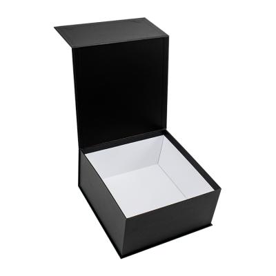 China Handmade Logo Hot Stamping Flip Top Magnetic Closure With Foam Insert Gift Packing Box For Apparel Cosmetic for sale