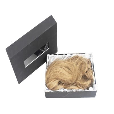 China Custom Elegant Gift Box Hair Bundles Packaging Box Extension Bags With Satin Weave Human Hair Gift Storage Box With Ribbon Closure for sale