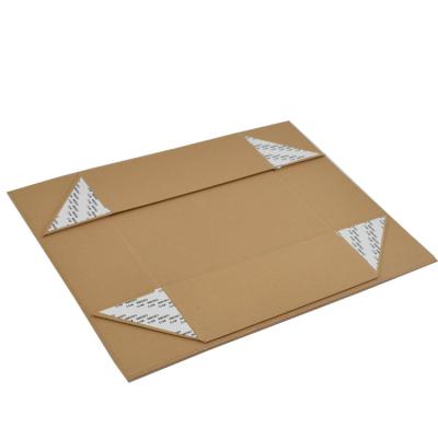 China Custom Recyclable Brown Recycle Flat Magnetic Packaging Electronics Kraft Paper Cardboard Gift Folding Boxes for sale