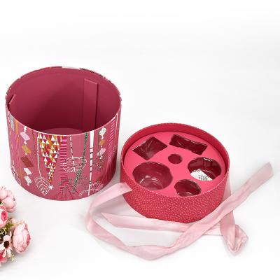 China Kids Education Custom Design Round Shaped Box With Lid For Flowers for sale