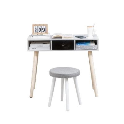 China Spinning Home Office Table Modern Custom Writing Study Workstation Gaming Computer Desk With Shelves Kids Bedroom Computer Table for sale