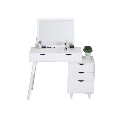 China Modern Adjustable Custom Made White Women Bedroom Vanity Top Quality Makeup Table Dressers Multifunctional Mirror Dressing Table (Other) for sale