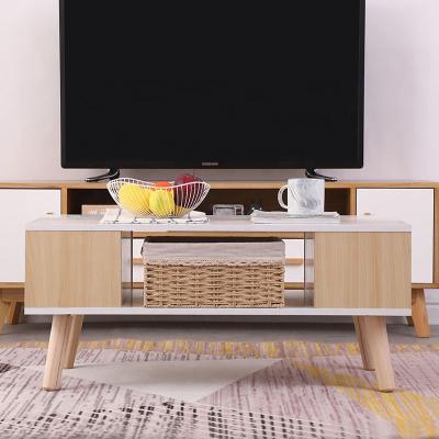 China Space Save Home Furniture To Raise Drawer Wooden Coffee Storage Legs Gray End Table With Shelf for sale