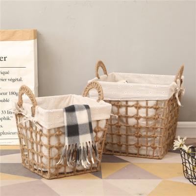 China New Design Fruit Food Sustainable Decorative Wooden Storage Basket Handwoven Storage Basket for sale