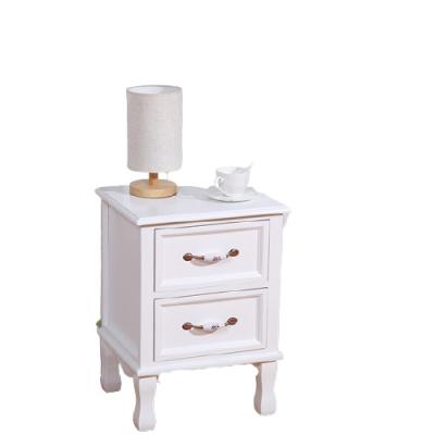 China White Custom 2 Drawers Bedside Cabinet Bedroom Furniture Sets (Others) Adjustable Bedside Table New Design for sale