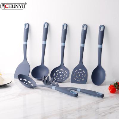 China New Design Sustainable Eco-Friendly Nylon Utensils And Kitchen Appliances 7 Piece Stick Cookware Set Non for sale