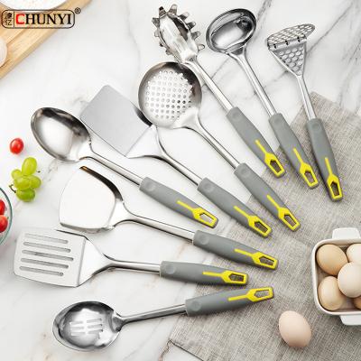 China Sustainable Hot Selling Kitchen Utensils Tool Utensil Home and Kitchen Accessories 9pcs Stainless Steel Cooking Names for sale